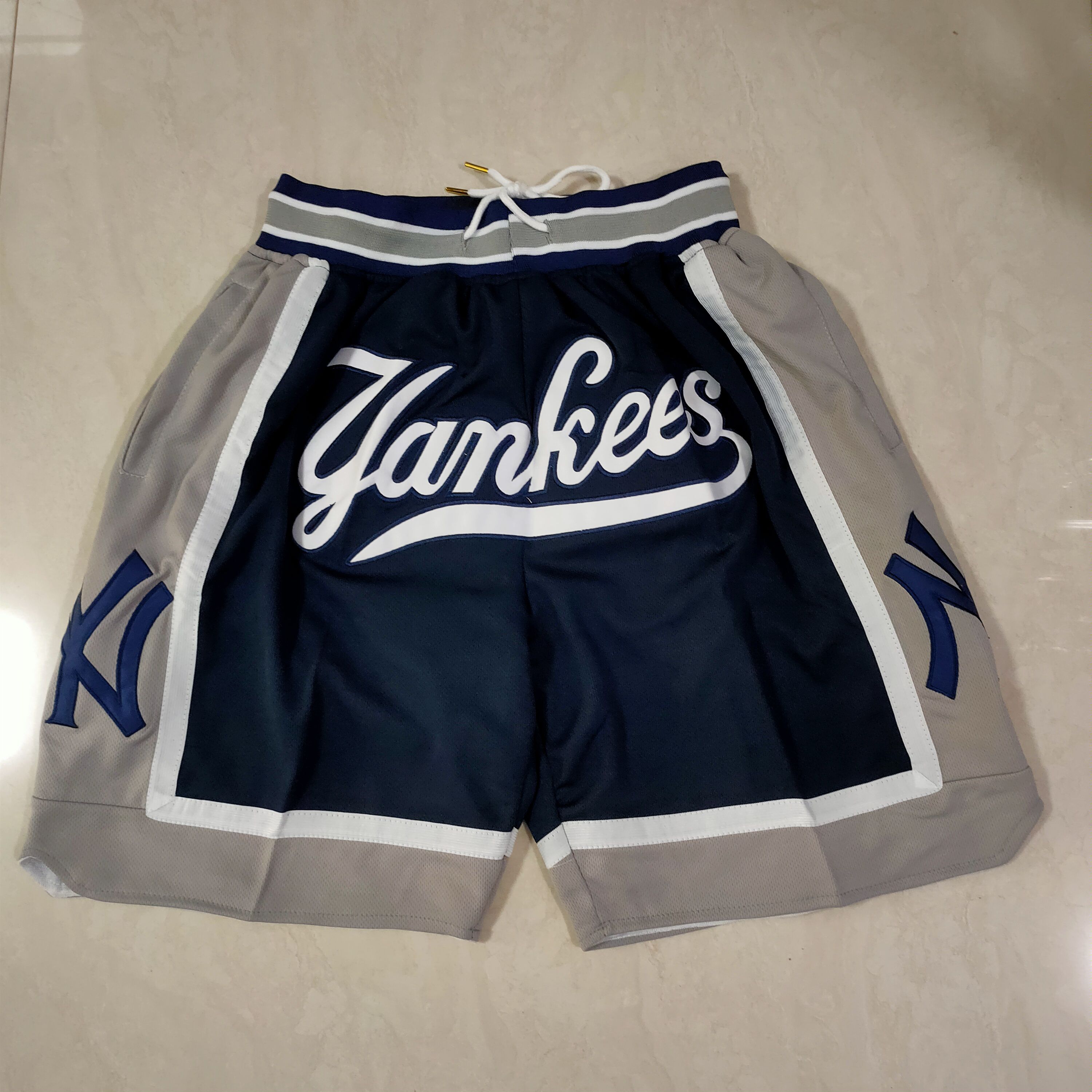 Men MLB New York Yankees Blue Shorts->los angeles dodgers->MLB Jersey